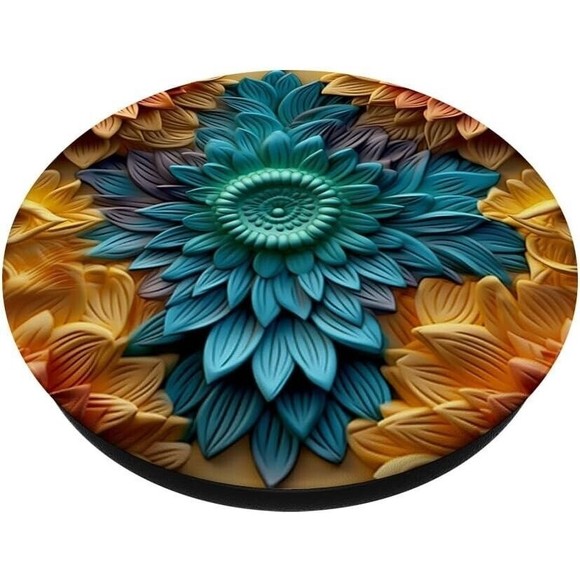 BloomBurst Colorful Flowers Floral Garden for Women PopSockets Swappable PopGrip - Picture 2 of 8